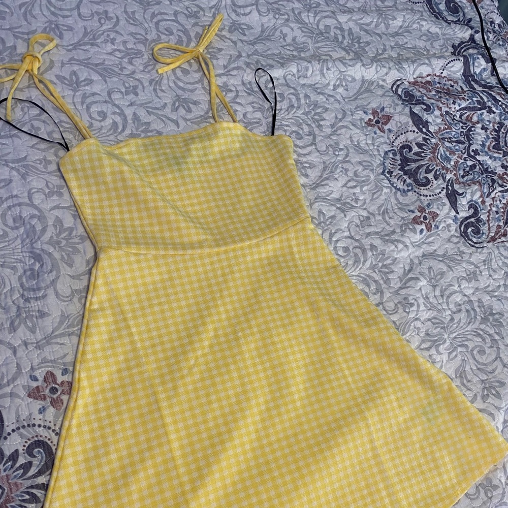 Yellow Plaided Dress
